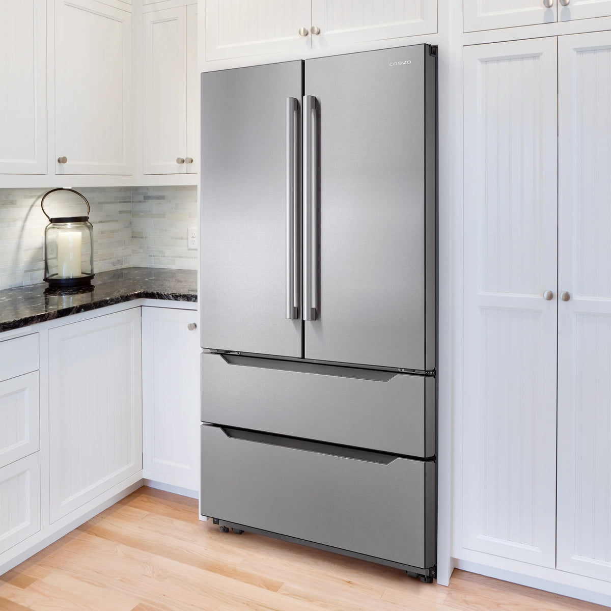 2 Piece Kitchen Appliance Packages with Gas Range & French Door Refrigerator E962