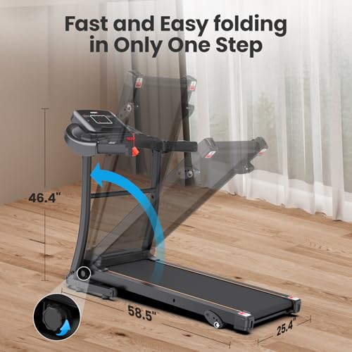 3.0HP Portable Treadmill with Incline D12383