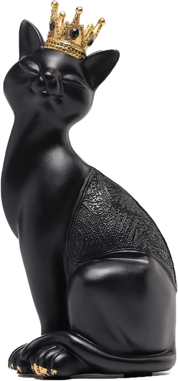 Black Cat Statue Figurine 7.4 Inch Y82917