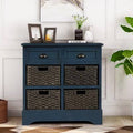 Antique Navy 6 Drawers Accent Cabinet X889