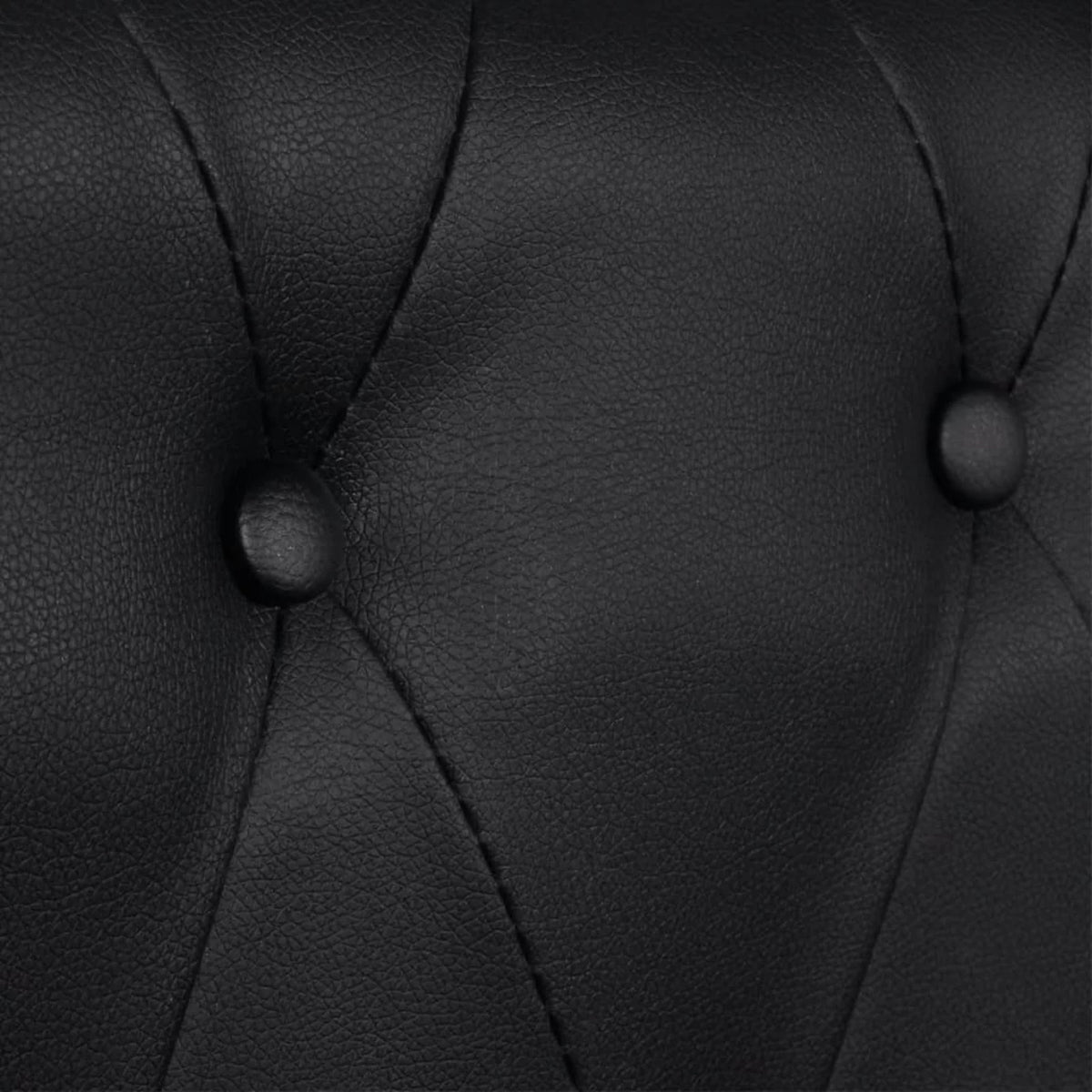 Black 2-Seater Artificial Leather Sofa T3584