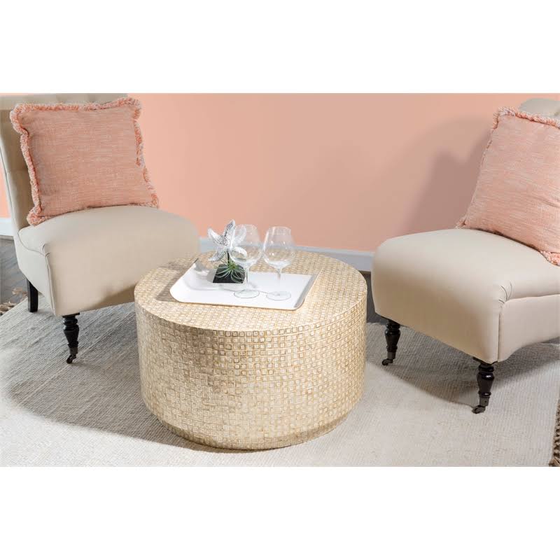 Gold Capiz Mosaic Coffee Table P6870