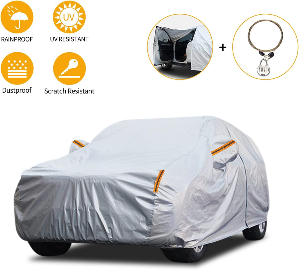 Waterproof Car Cover for Ford F150 2007-2021 Regular Cab Wheelbase 122/126 Length UP to 210" Pack of 2 H21796