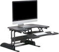 Black Two-Tier Height Adjustable Standing Desk Converter O79013