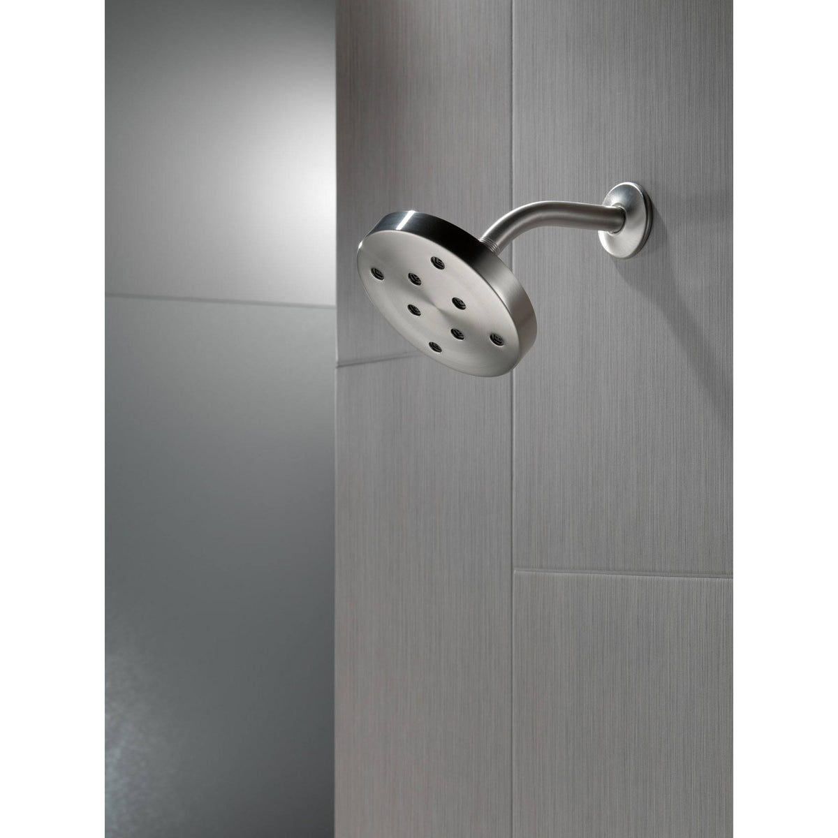 Single-Setting Metal Raincan Shower Head Stainless P8890