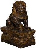 Set of Two Polyresin Bronze Finish Statues Q8298