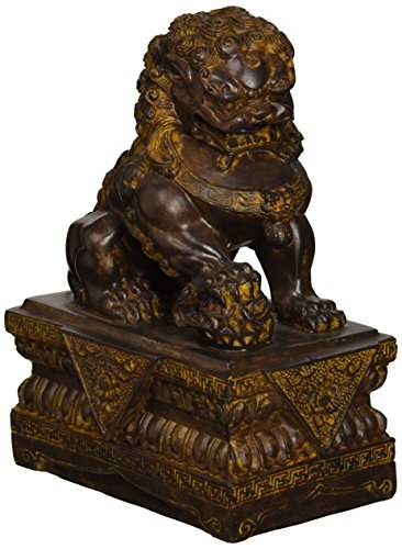 Set of Two Polyresin Bronze Finish Statues Q8298