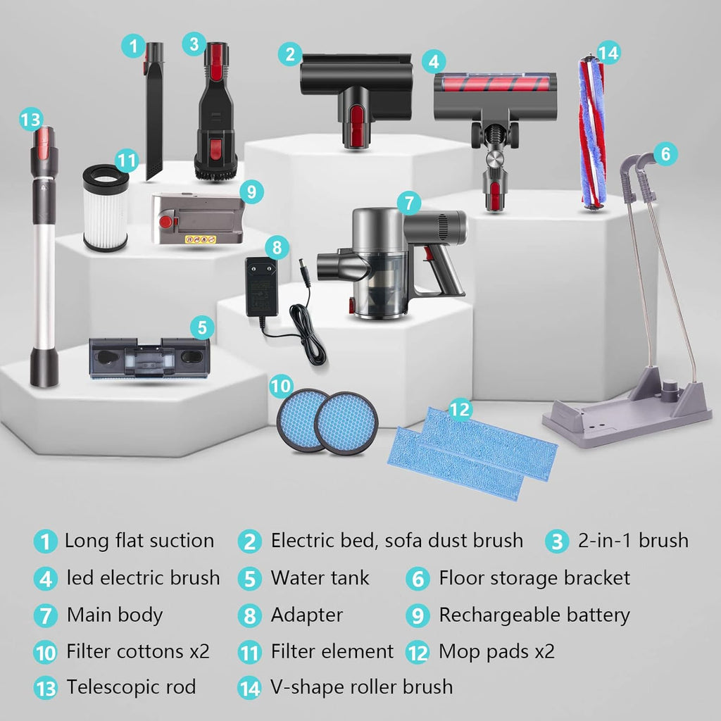 Cordless Vacuum Cleaner 27KPa 380w Brushless Motor Stick Vacuum 11 in 1 G4415