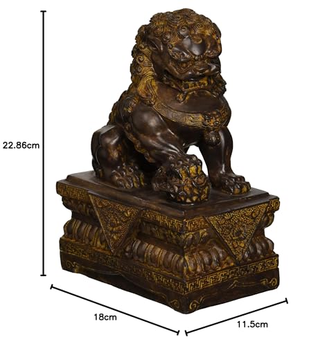 Set of Two Polyresin Bronze Finish Statues Q8298