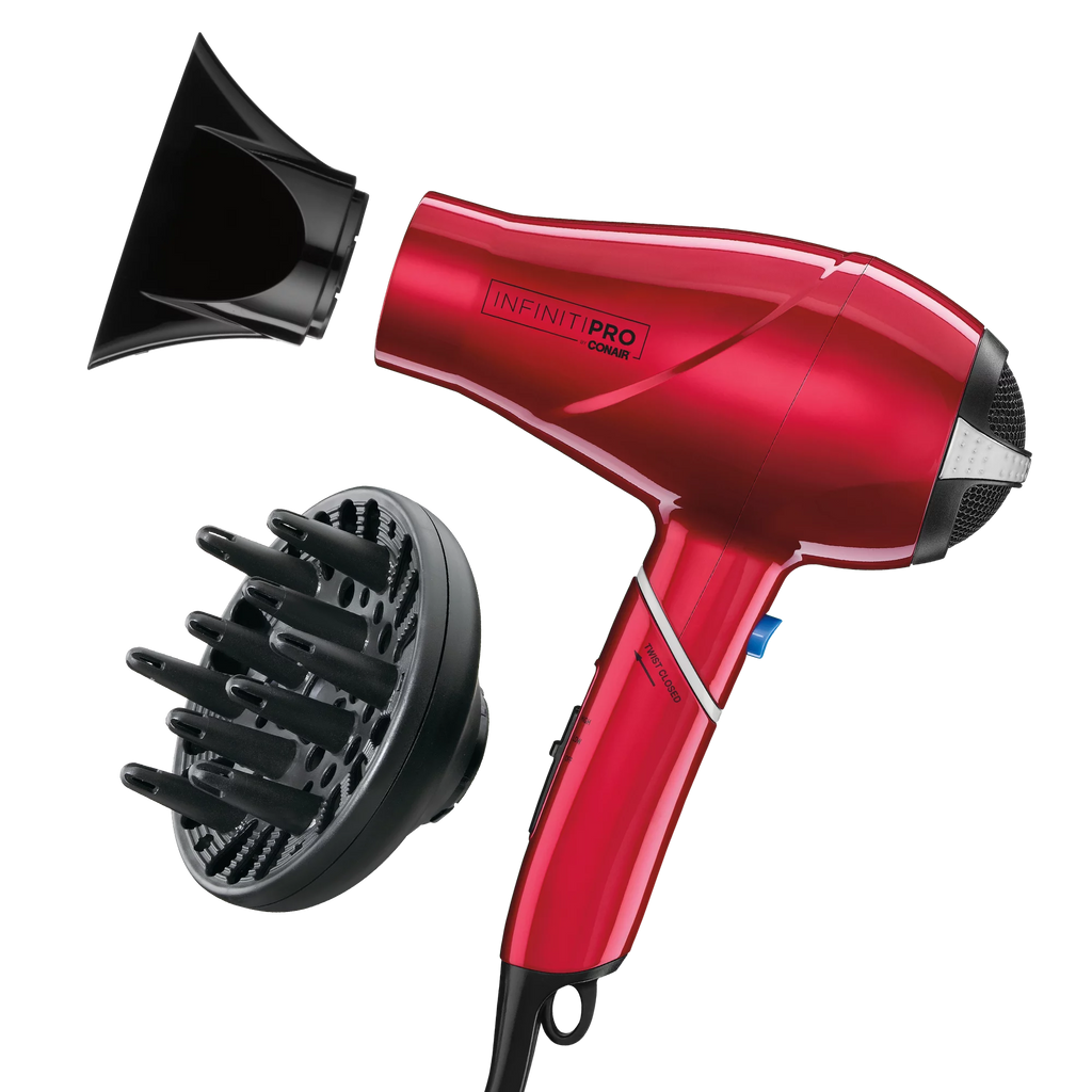 Red Travel Size Compact Ionic Hair Dryer, 1875 Watts H212