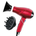 Red Travel Size Compact Ionic Hair Dryer, 1875 Watts H212