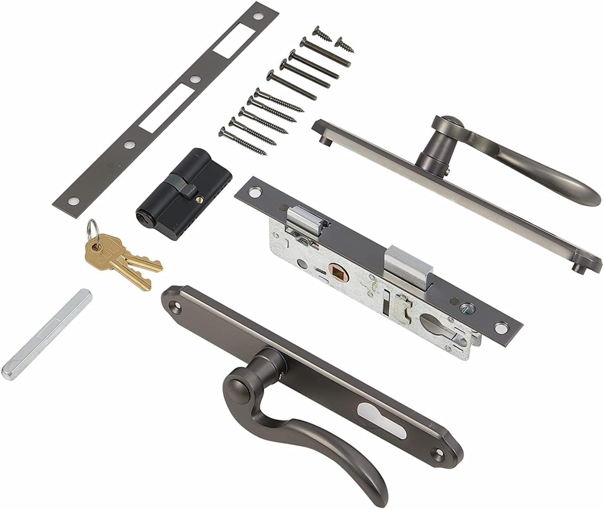 Brushed Dark Bronze Brass Lock Set T4767