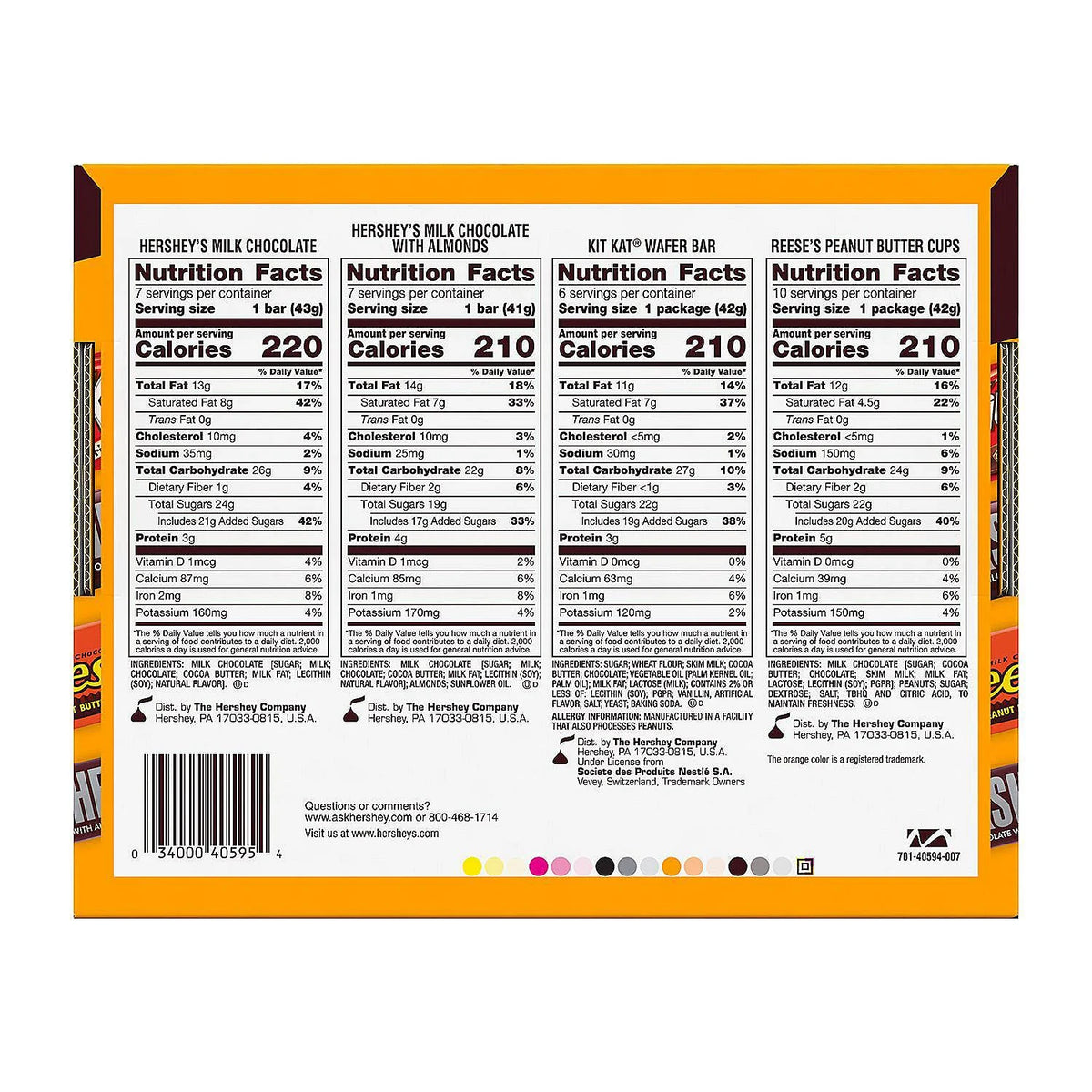 Assorted Chocolate Candy Variety Pack, Milk Chocolate, 30 Piece Count D392