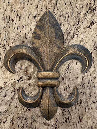10" Metal Fleur De Lis Wall Plaque (Black) B49329