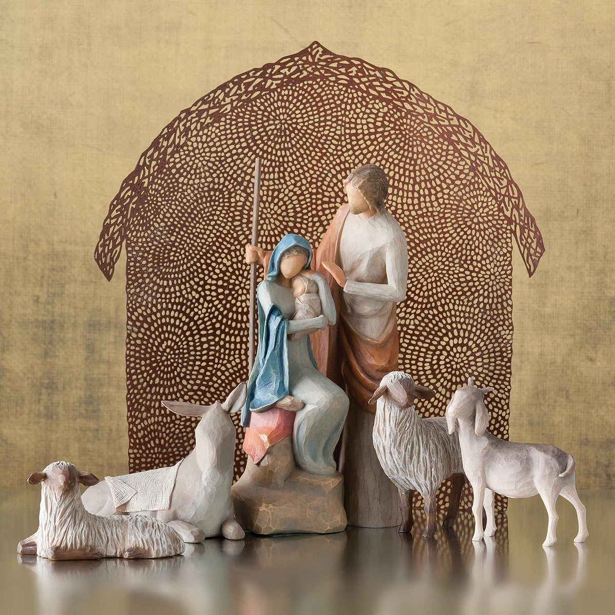 4-piece set sculpted hand-painted nativity figures I568429
