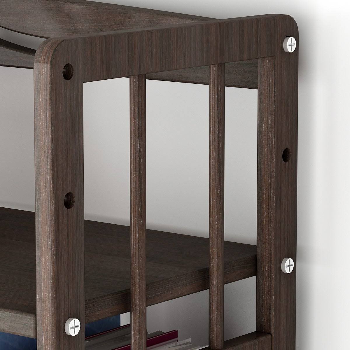 5 Shelf Solid Wood Bookshelf X64438