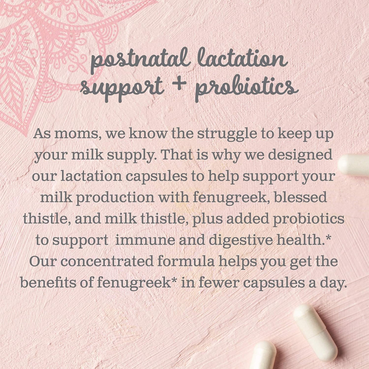 Postnatal Lactation Support Supplement with Probiotics, 60 Servings O8129