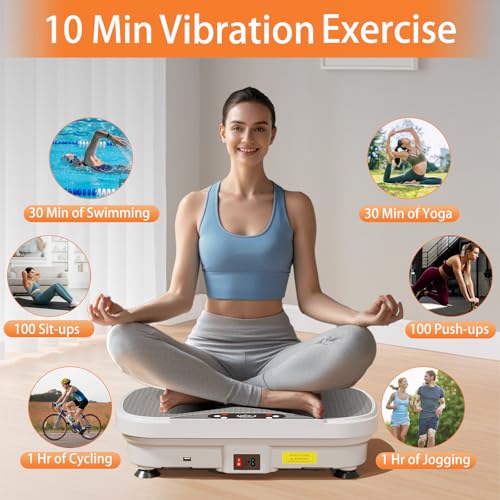 Vibration Plate Exercise Machine with Resistance Bands S3737