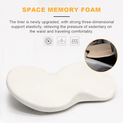 Beige Memory Foam Car Seat Cushion T828245