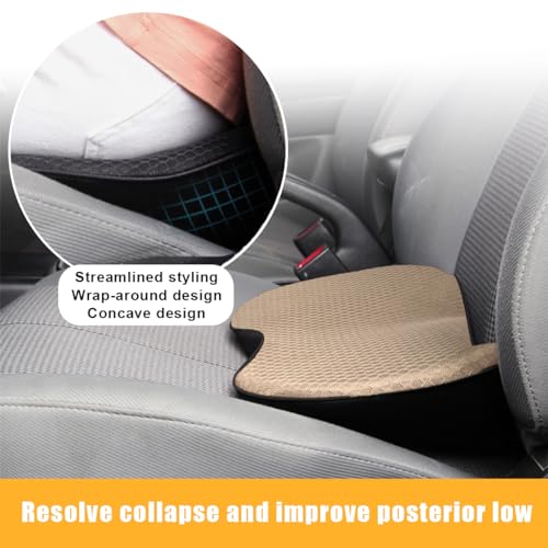 Beige Memory Foam Car Seat Cushion T828245