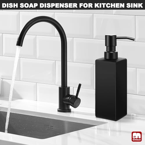 Clear Glass Soap Dispenser with Stainless Steel Pump, 12oz W548