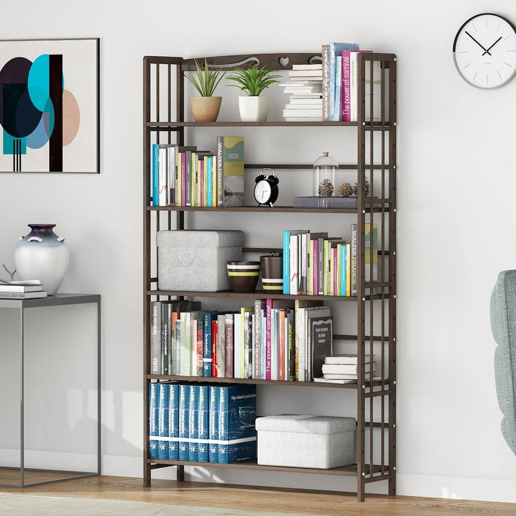 5 Shelf Solid Wood Bookshelf X64438