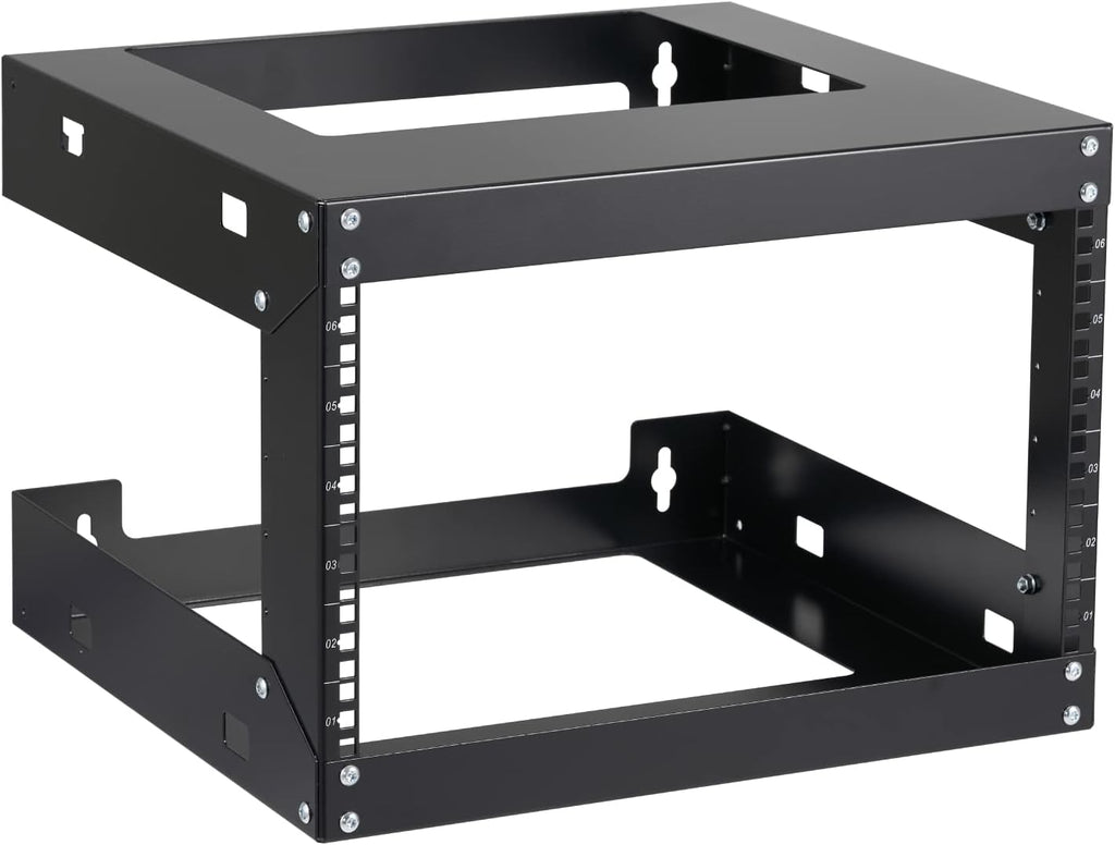 19 Inch 6U Wall Mount Open Frame Rack Black W121