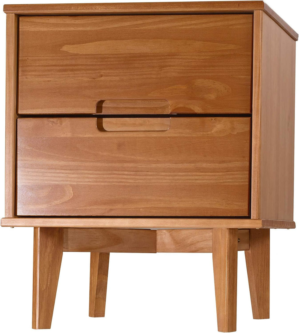 Caramel 2 Drawer Wood Nightstand Side Table A550