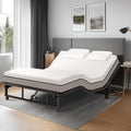 Queen Adjustable Bed Base Frame Black Metal D251