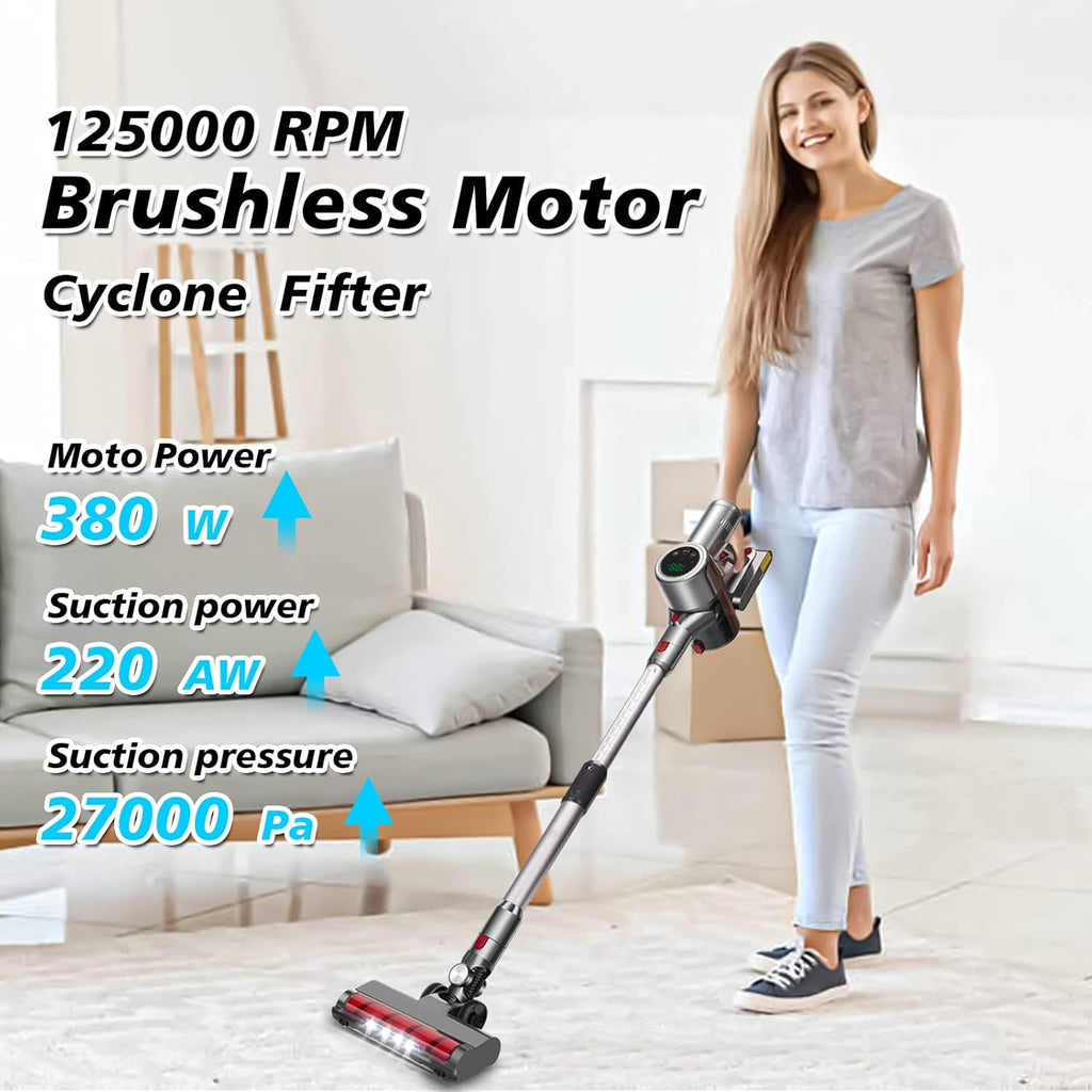 Cordless Vacuum Cleaner 27KPa 380w Brushless Motor Stick Vacuum 11 in 1 G4415