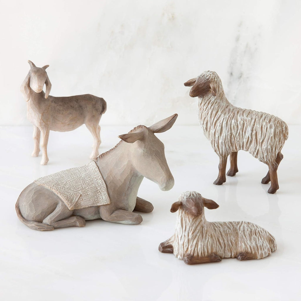 4-piece set sculpted hand-painted nativity figures I568429