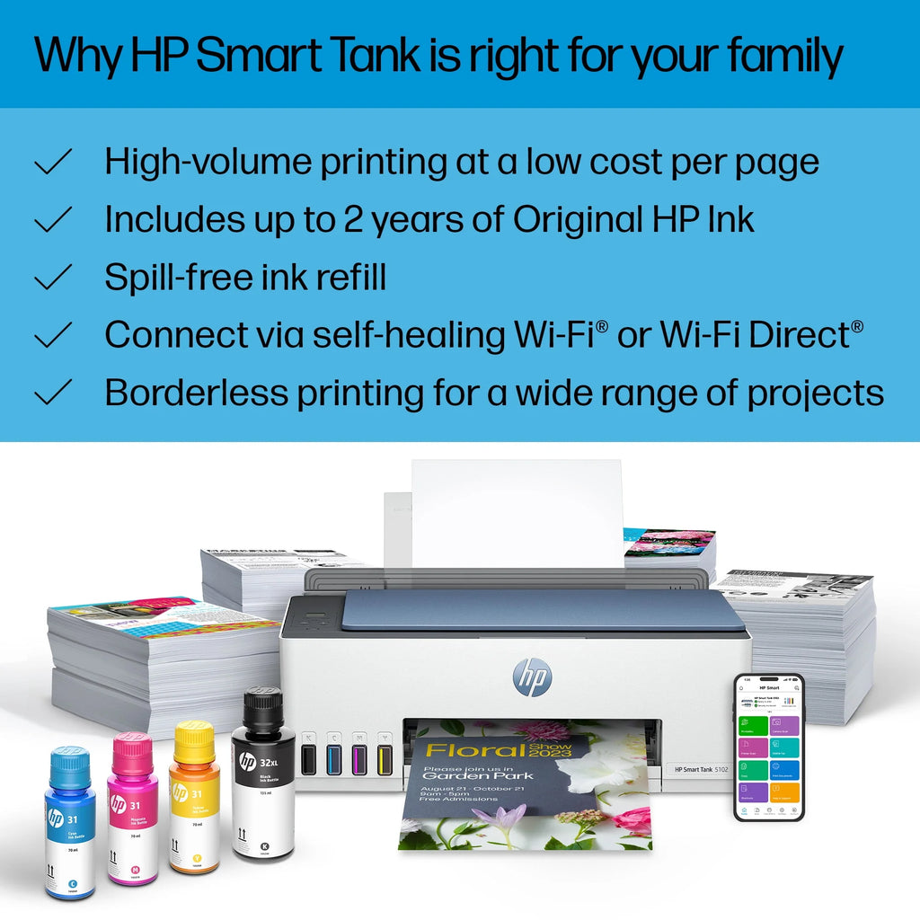 Wireless All-in-One Color Inkjet Tank Printer W708797