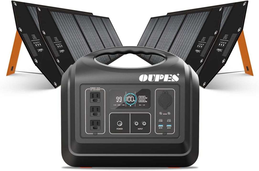Portable Power Station 1800W 1488Wh LiFePO4 Battery Pack Pure Sine Wave AC Inverter S815857