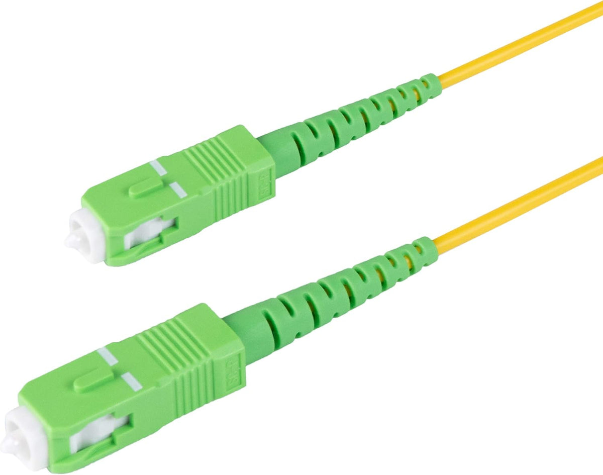 5-Pack 5 Meter SC/APC to SC/APC Simplex Riser OFNR Fiber Patch Cable T80876