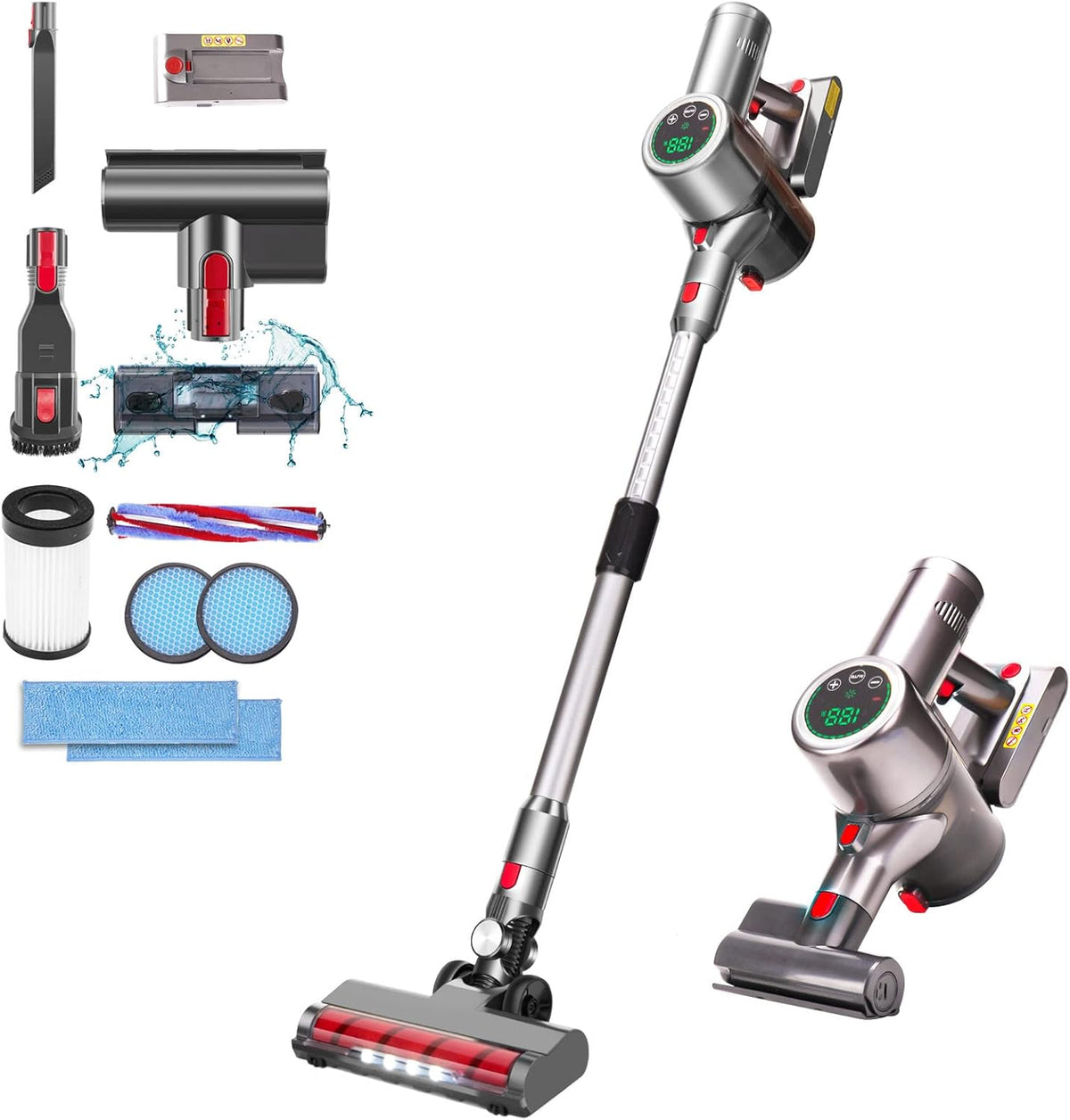Cordless Vacuum Cleaner 27KPa 380w Brushless Motor Stick Vacuum 11 in 1 G4415