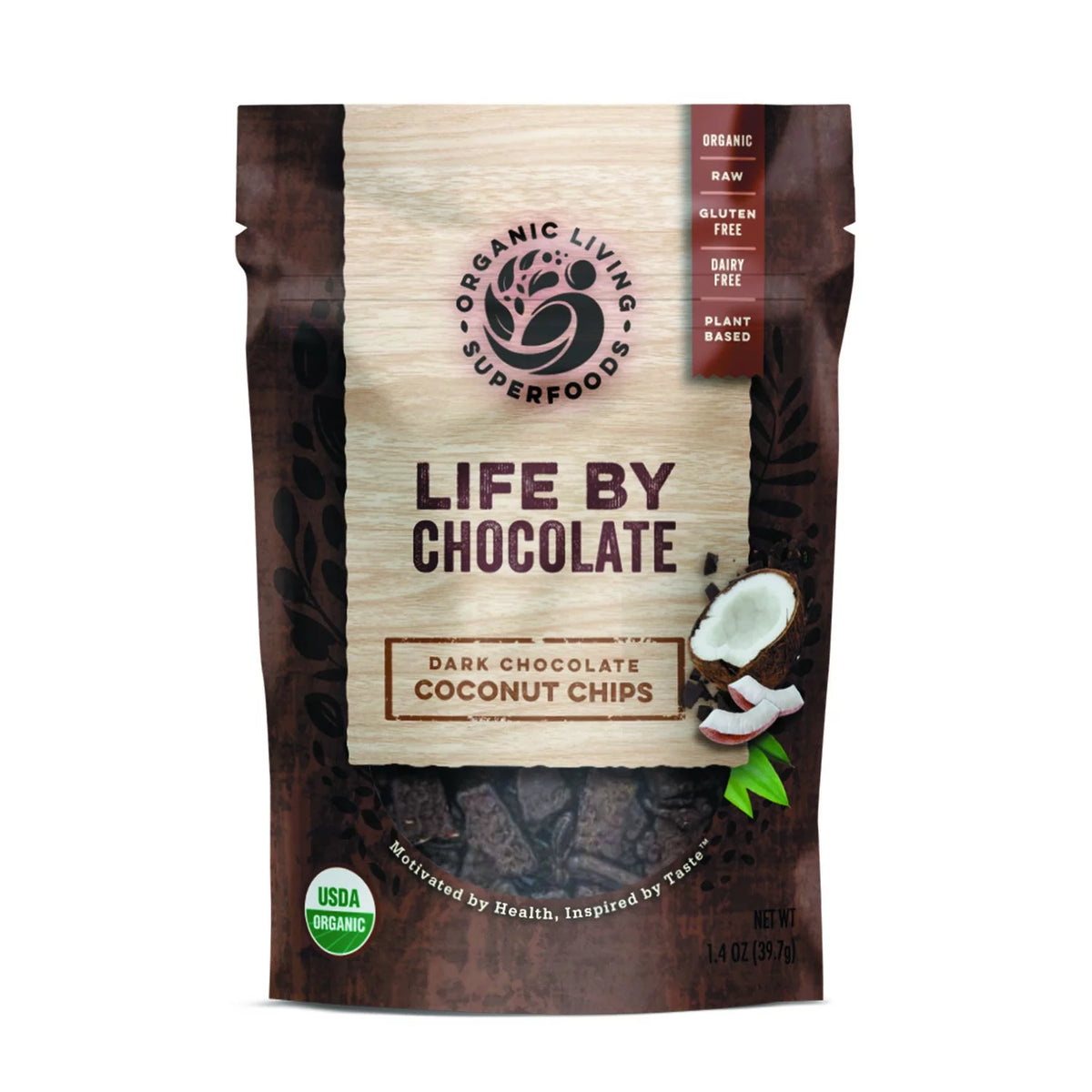 Organic Dark Chocolate Covered Coconut Chunks 1.4oz M7926