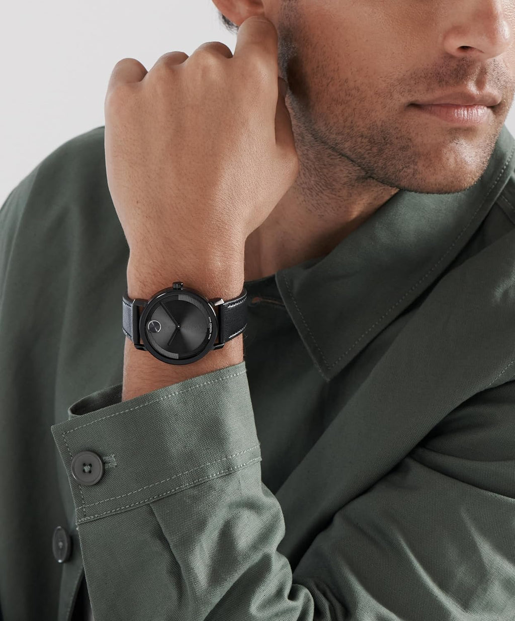 Swiss Quartz Watch with Nappa Leather Strap, 40mm P649