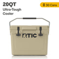 20 QT Hard-Sided Ice Chest Cooler, Tan E8199