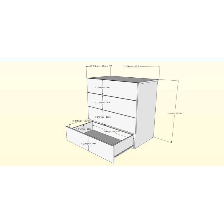 4 Piece Queen Size Bedroom Set, Ebony S1748