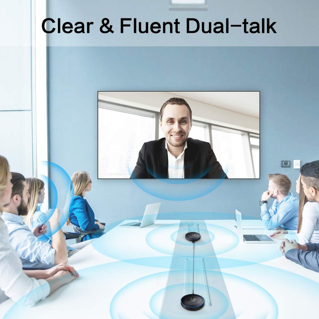 Bluetooth Speakerphone 360°Voice Pick-up 8 AI Noise Cancellation Mics E84033