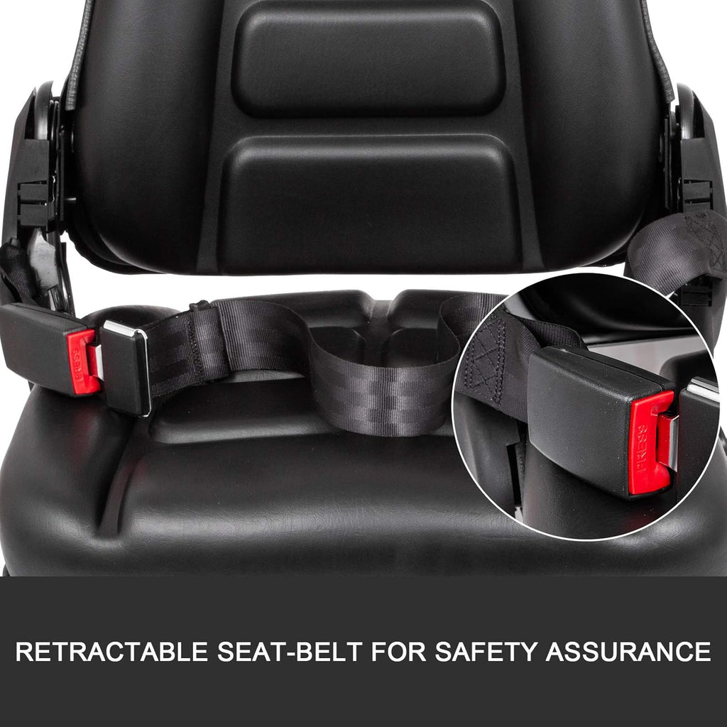 Fold Down Forklift Seat with Safety Belt and Armrest K838