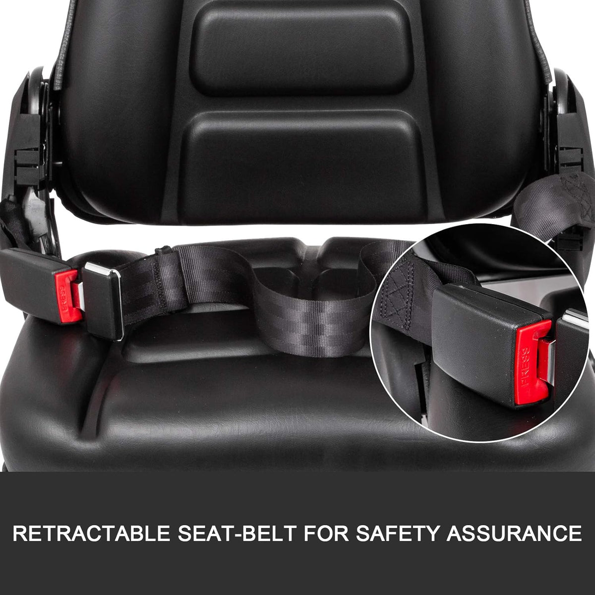 Fold Down Forklift Seat with Safety Belt and Armrest K838