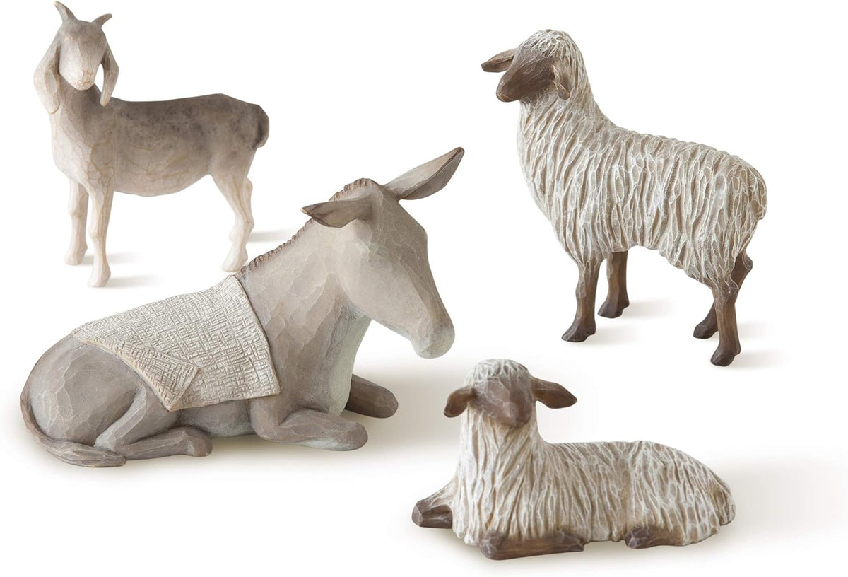 4-piece set sculpted hand-painted nativity figures I568429