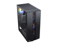 Black USB3.0 Steel Tempered Glass ATX Mid Tower Computer Case with Tempered Glass Panel and 4 x 120mm Fans H2040