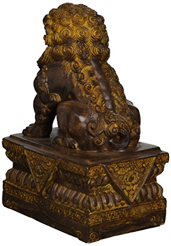 Set of Two Polyresin Bronze Finish Statues Q8298