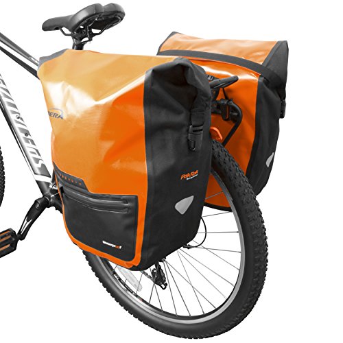 Black Waterproof 30L Bike Panniers with Rain Cover A29785