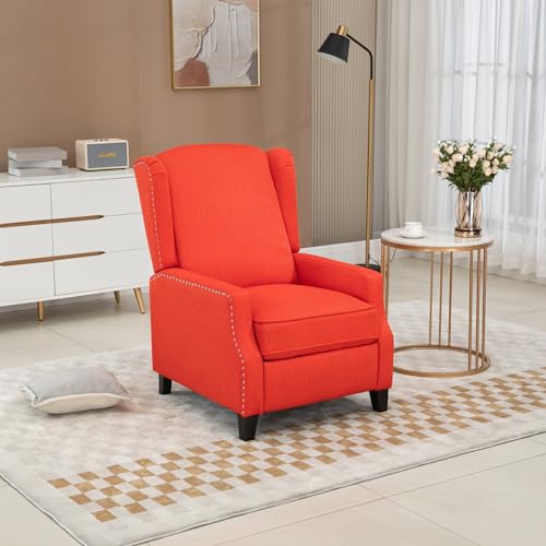 Red Adjustable Wingback Recliner Chair O293