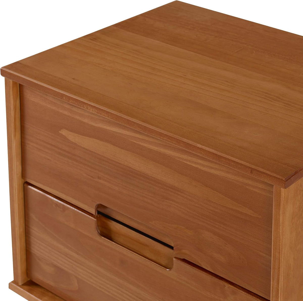 Caramel 2 Drawer Wood Nightstand Side Table A550
