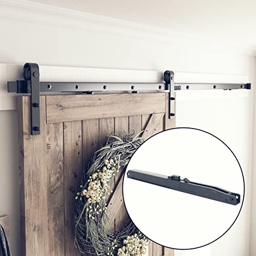 6.6 FT Sliding Barn Door Soft Close Hardware Kit Q911538