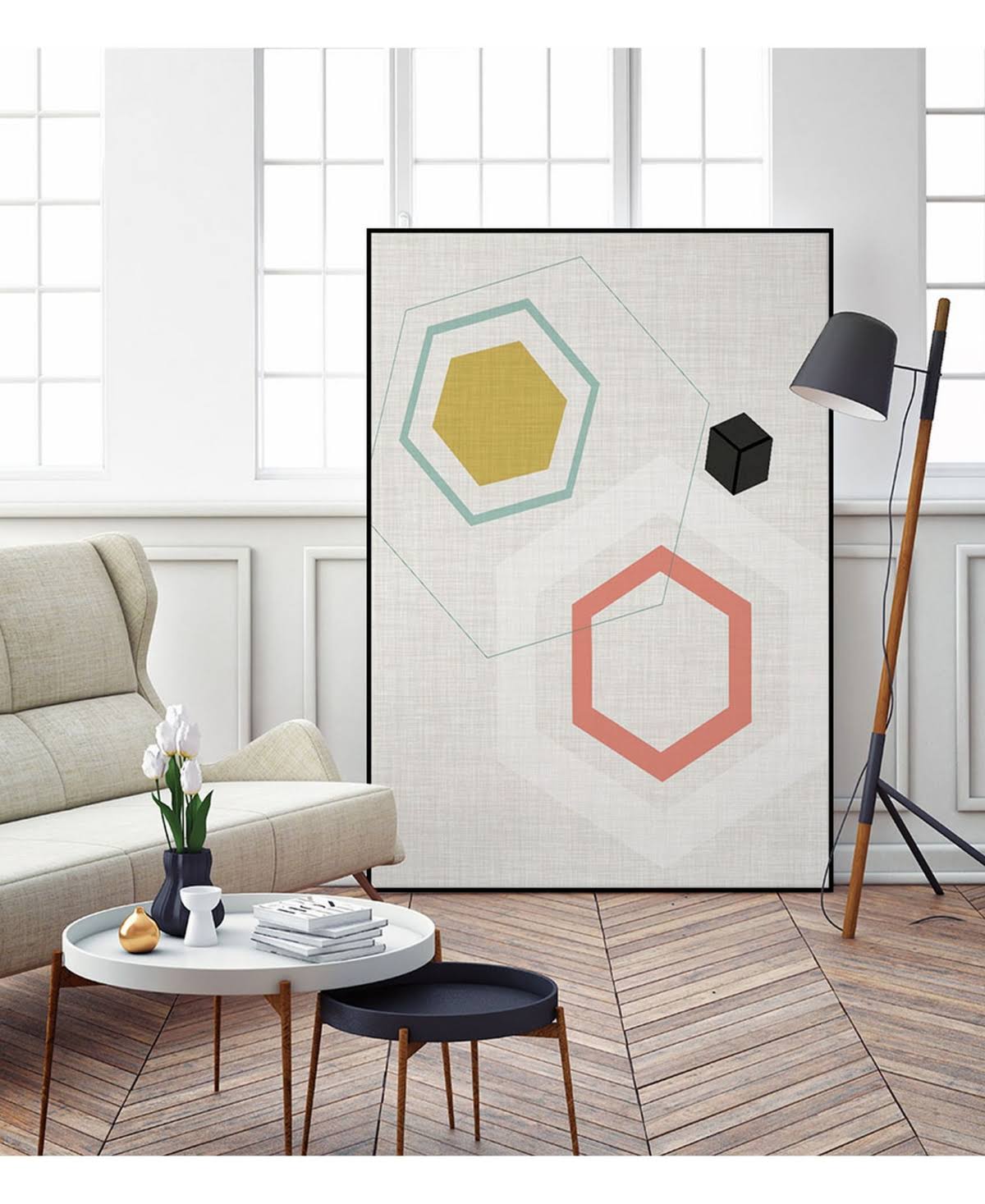 Framed Canvas Art Block F43745